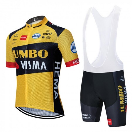 Tenue Maillot + Cuissard à Bretelles 2020 Team Jumbo-Visma N001